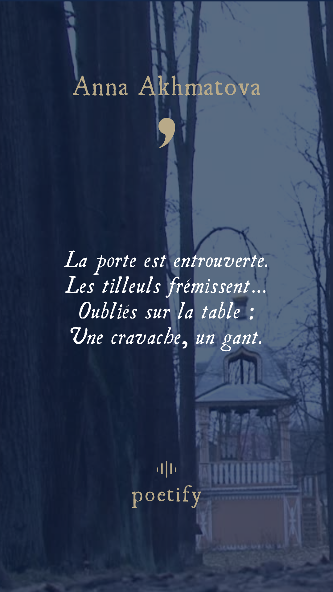 La porte est entrouverte de Anna Akhmatova